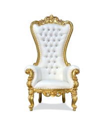 Throne Chair White/Gold